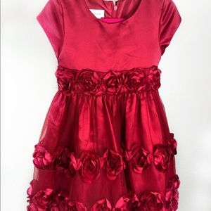 Bonnie Jean size 3T red rose dress